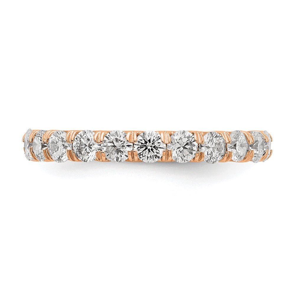 Rosé­gold-Memoire-Ring 585 mit 2 ct. im Labor gezüchteten Diamanten, VS/SI+, G+, in gemeinsamer Krappenfassung