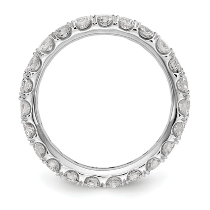 14K Weißgold 2 ct. Labor gezüchteter Diamant VS/SI+ G+ Shared-Prong Memoire Ring
