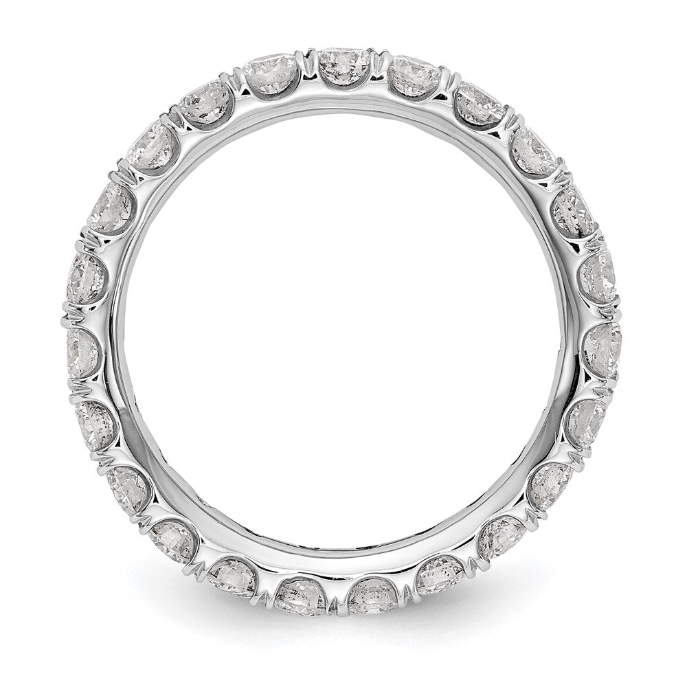 14K Weißgold Memoire-Ring mit 2 ct. Laborgezüchteten Diamanten, VS/SI+, G+, Shared-Prong-Fassung
