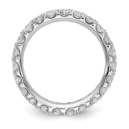 14K Weißgold Memoire-Ring mit 2 ct. Laborgezüchteten Diamanten, VS/SI+, G+, Shared-Prong-Fassung