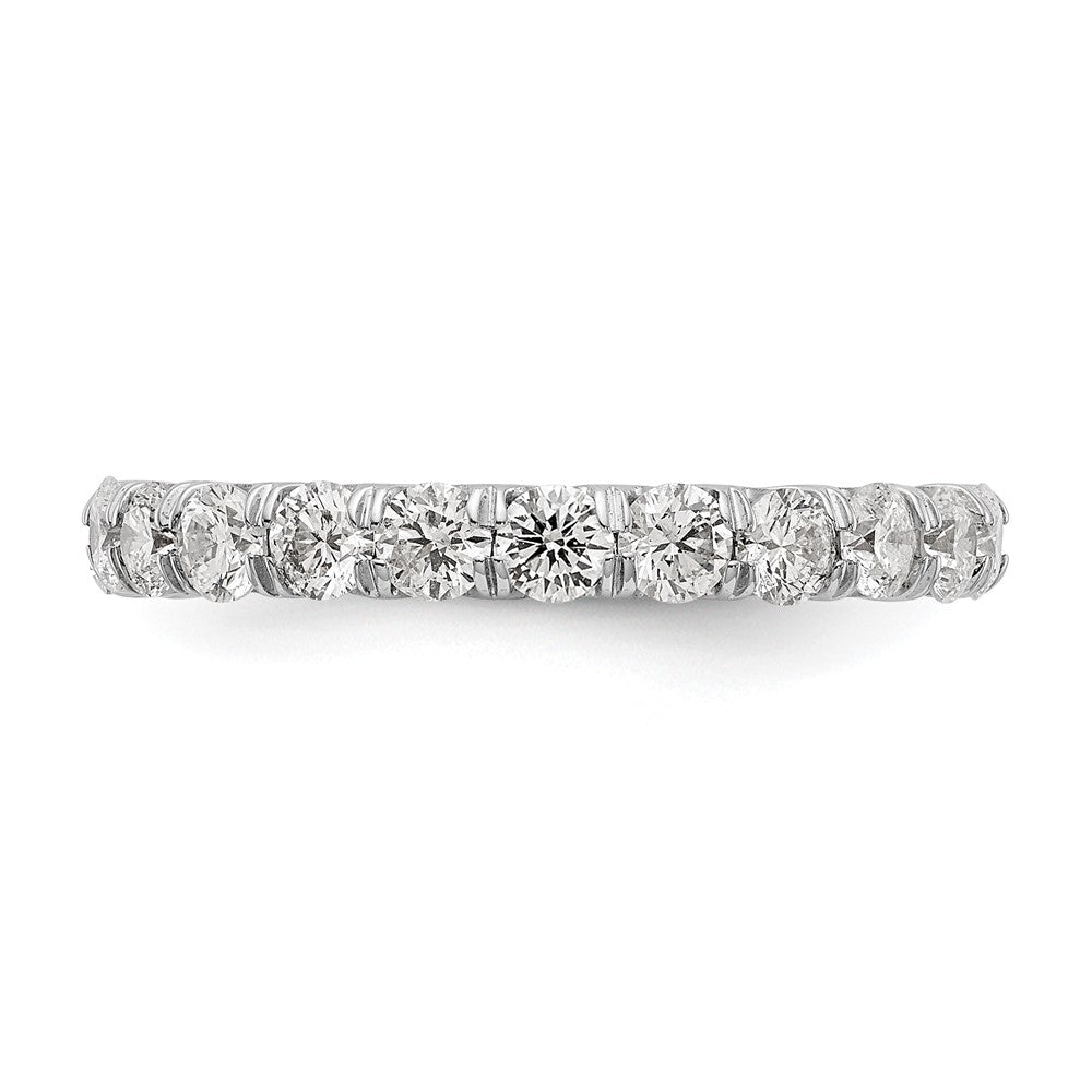14K Weißgold Memoire-Ring mit 2 ct. laborgezüchteten Diamanten VS/SI+ G+ in gemeinsamer Krappenfassung