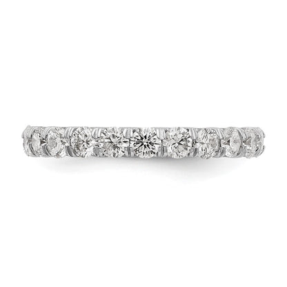 14K Weißgold 2 ct. Labor-Diamant VS/SI+ G+ Memoire-Ring mit gemeinsamer Krappenfassung