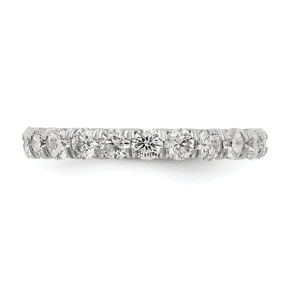 14K Weißgold 2 ct. Labor-gezüchteter Diamant VS/SI+ G+ Shared-Prong-Memoire-Ring