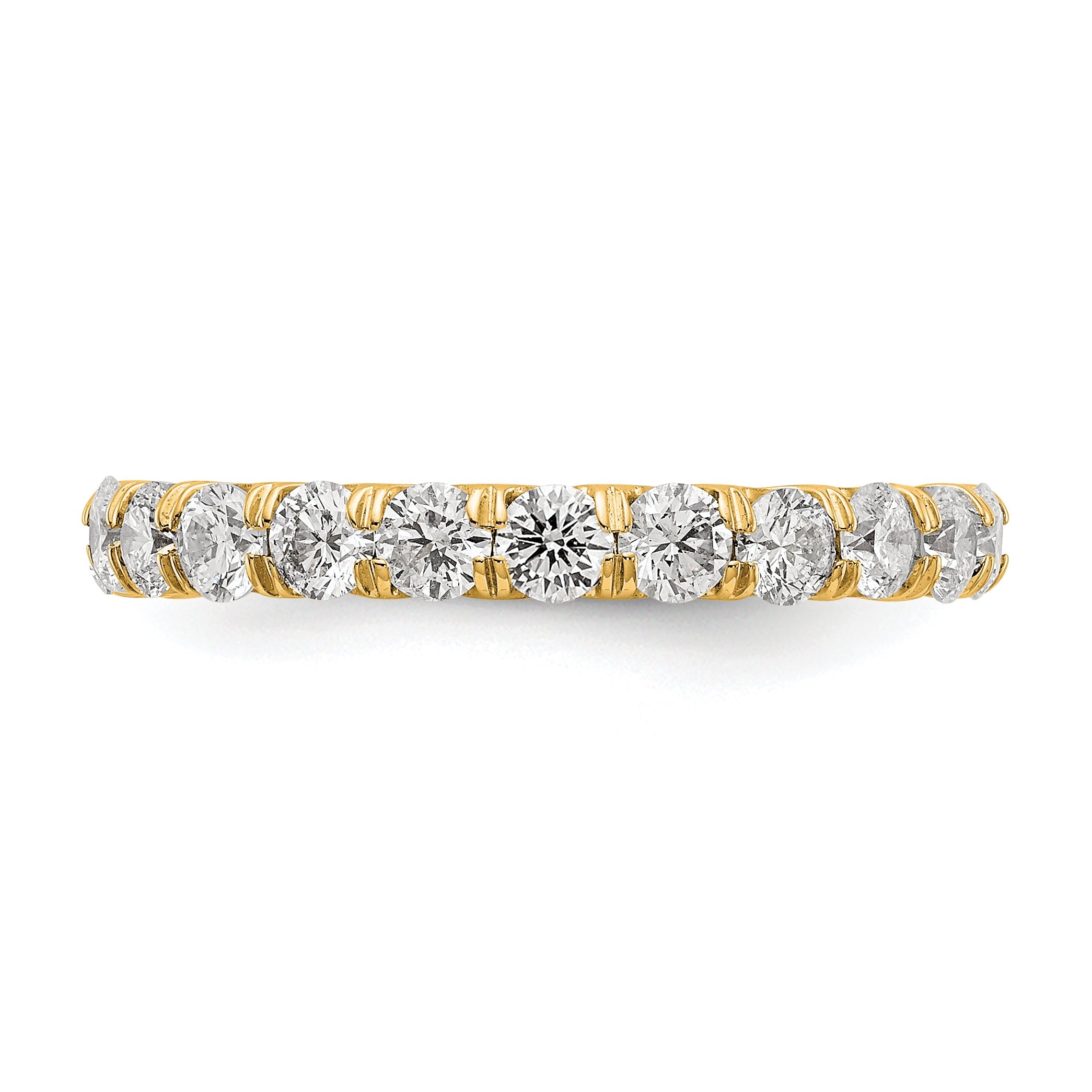 14K Gelbgold 2 ct. Labor gezüchteter Diamant VS/SI+ G+ Memoire-Ring mit gemeinsamer Krappenfassung
