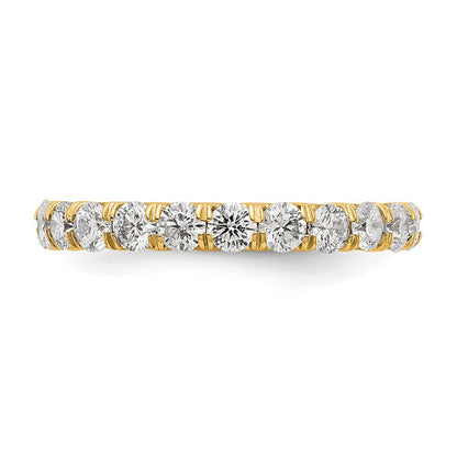 14K Gelbgold Memoire-Ring mit 2 ct. im Labor gezüchteten Diamanten (VS/SI+, G+) in Shared-Prong-Fassung
