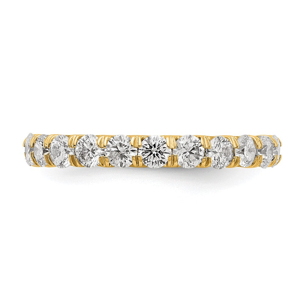 14K Gelbgold 2 ct. Labor gezüchteter Diamant VS/SI+ G+ Shared-Prong-Memoire-Ring