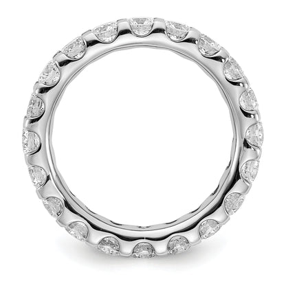 Massiver echter Eternity-Ehering aus 14K Weißgold, SI2-I1(H/I) UPRG