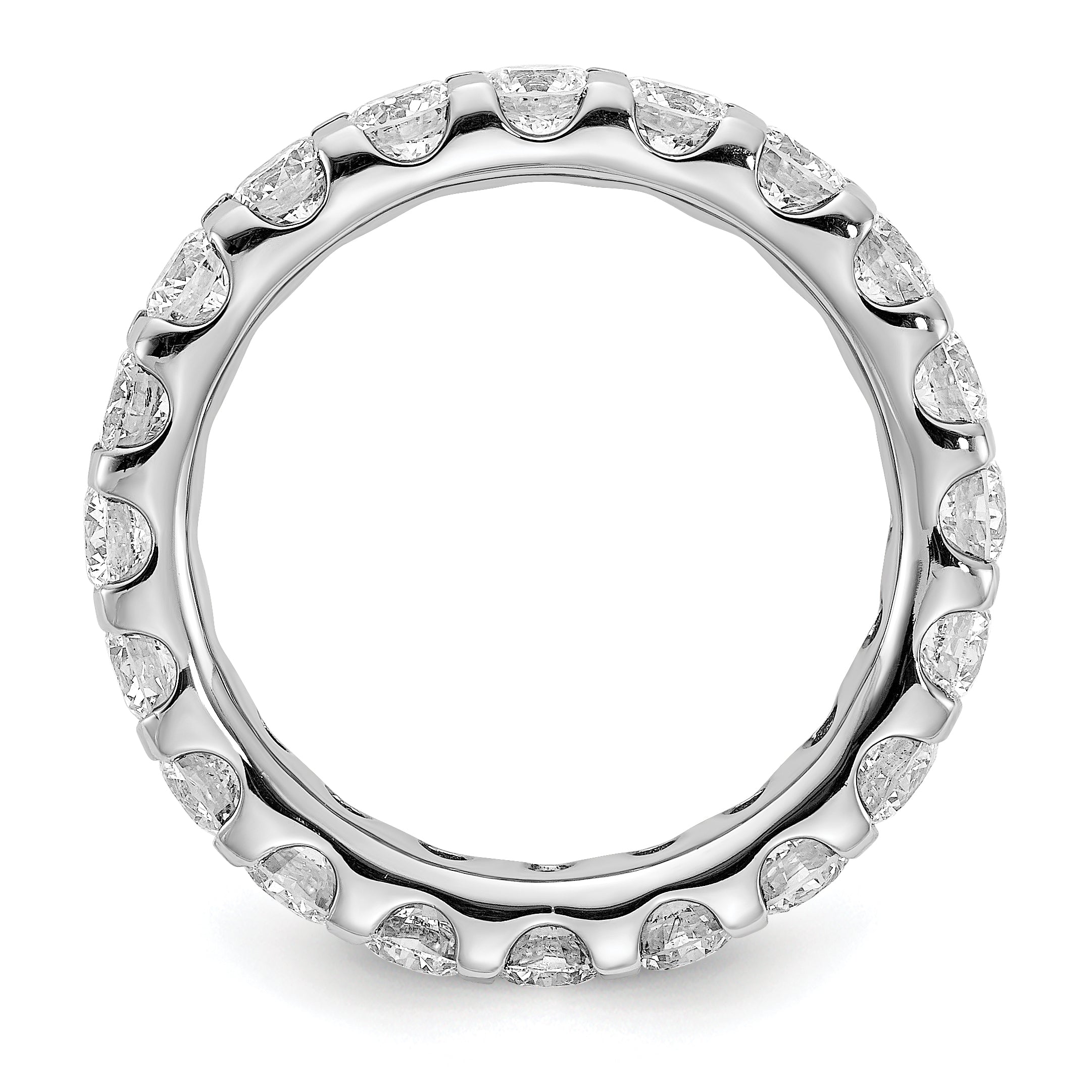 Massiv Echt 14K Weißgold Si2-i1(h/i) Uprg Memoire Ehering Ring
