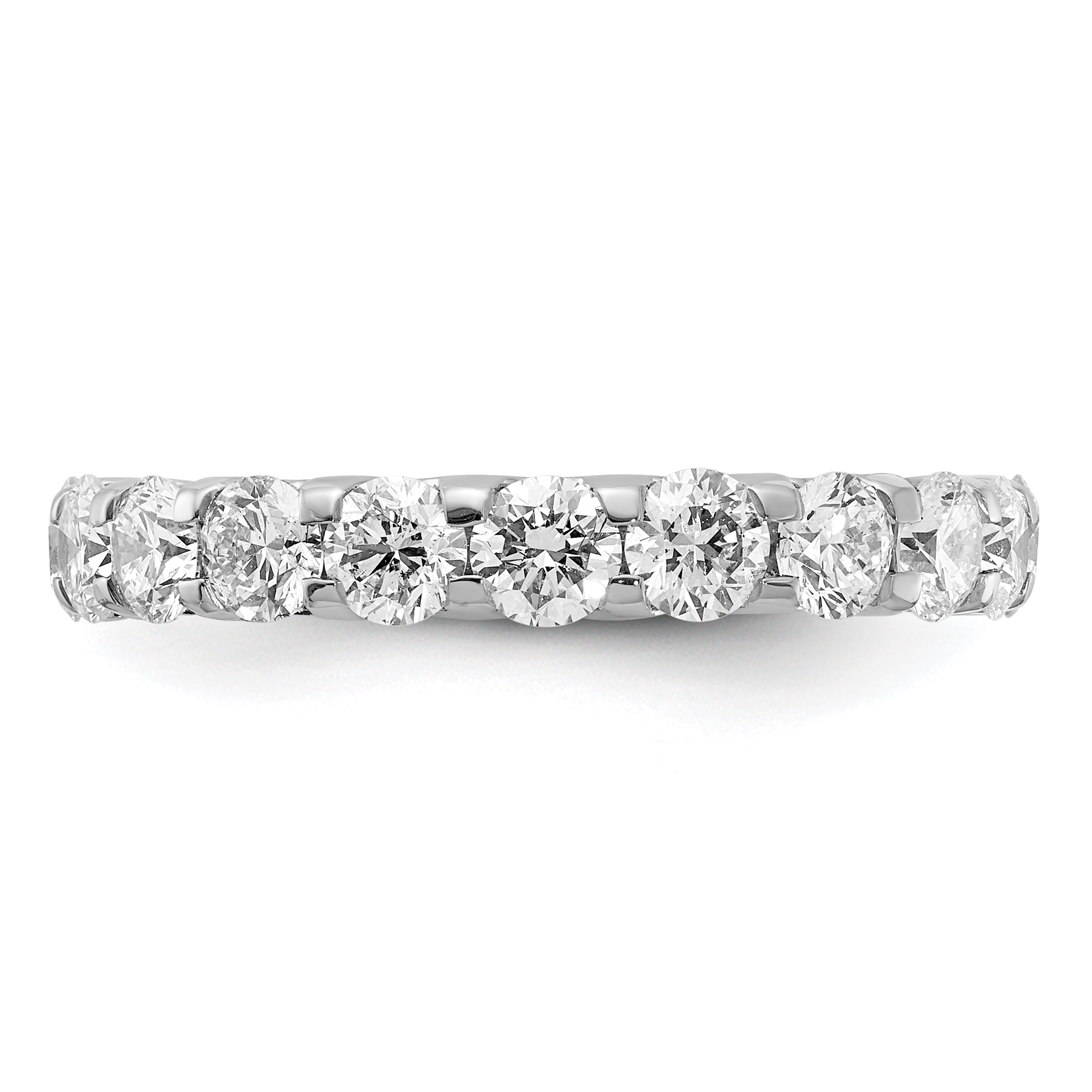 Massiv Echt 14K Weißgold Si2-i1(h/i) Uprg Memoire Ehering Ring