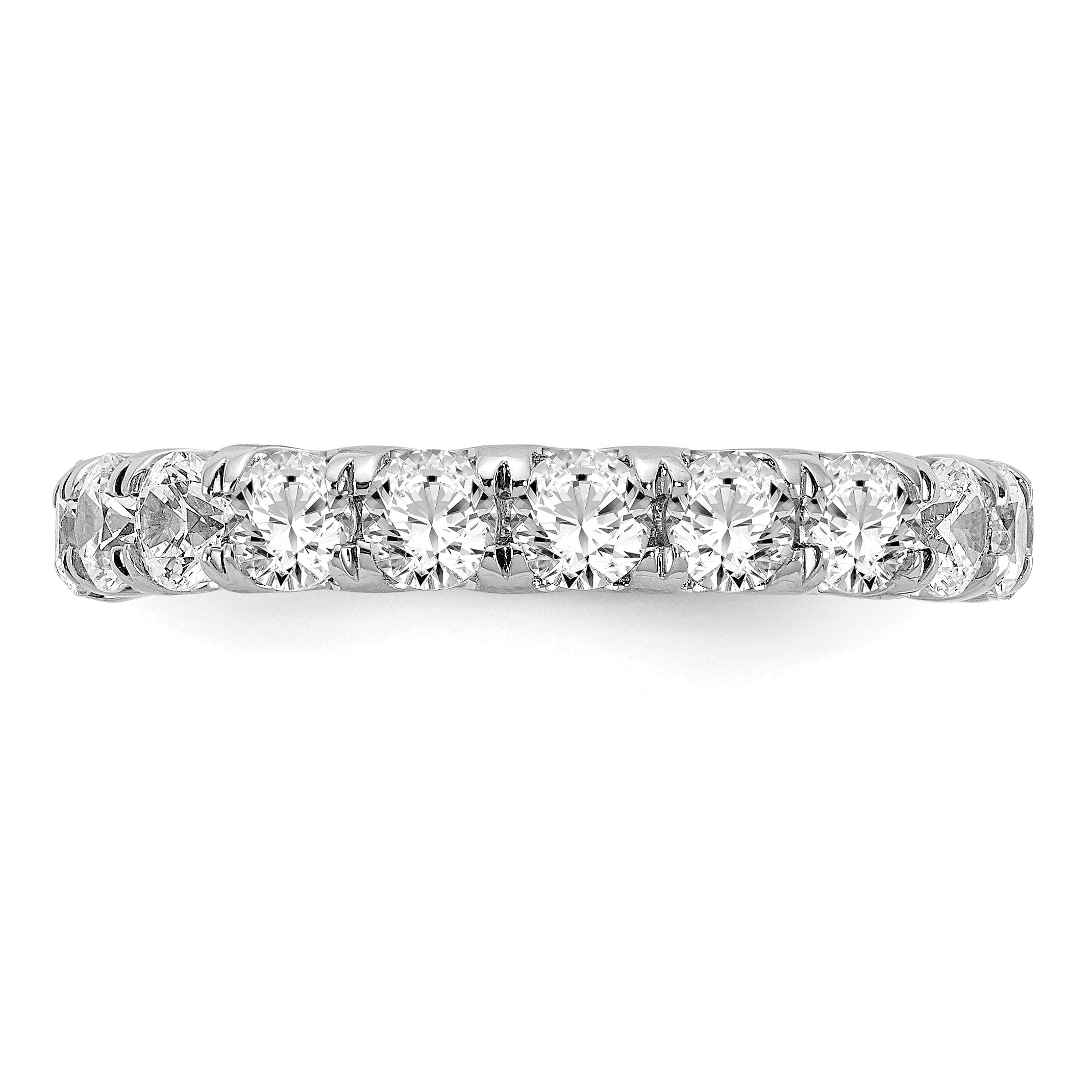 Massiver echter Eternity-Ehering aus 14K Weißgold, SI2-I1(H/I) UPRG