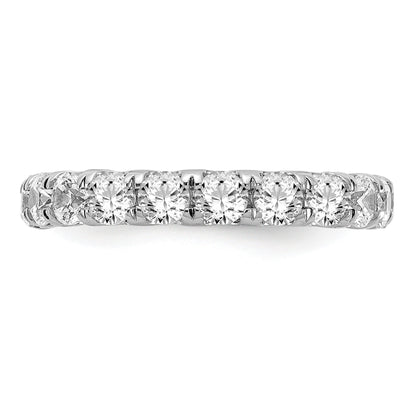 Massiver echter Eternity-Ehering aus 14K Weißgold, SI2-I1(H/I) UPRG