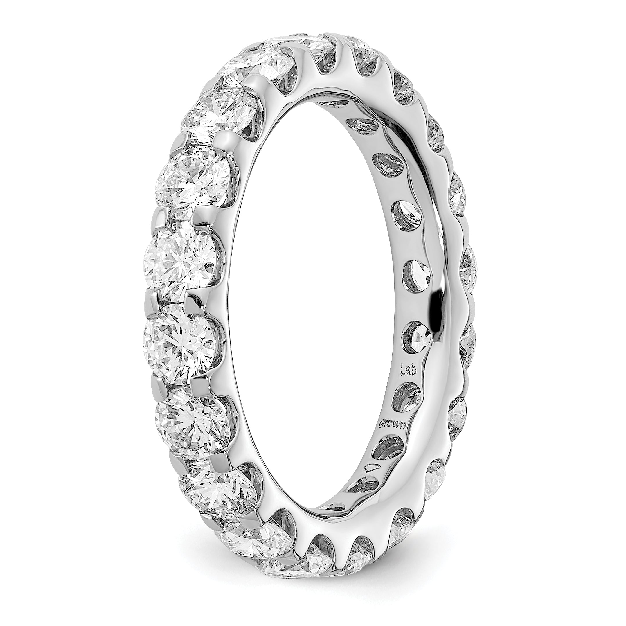 Massiv Echt 14K Weißgold Si2-i1(h/i) Uprg Memoire Ehering Ring