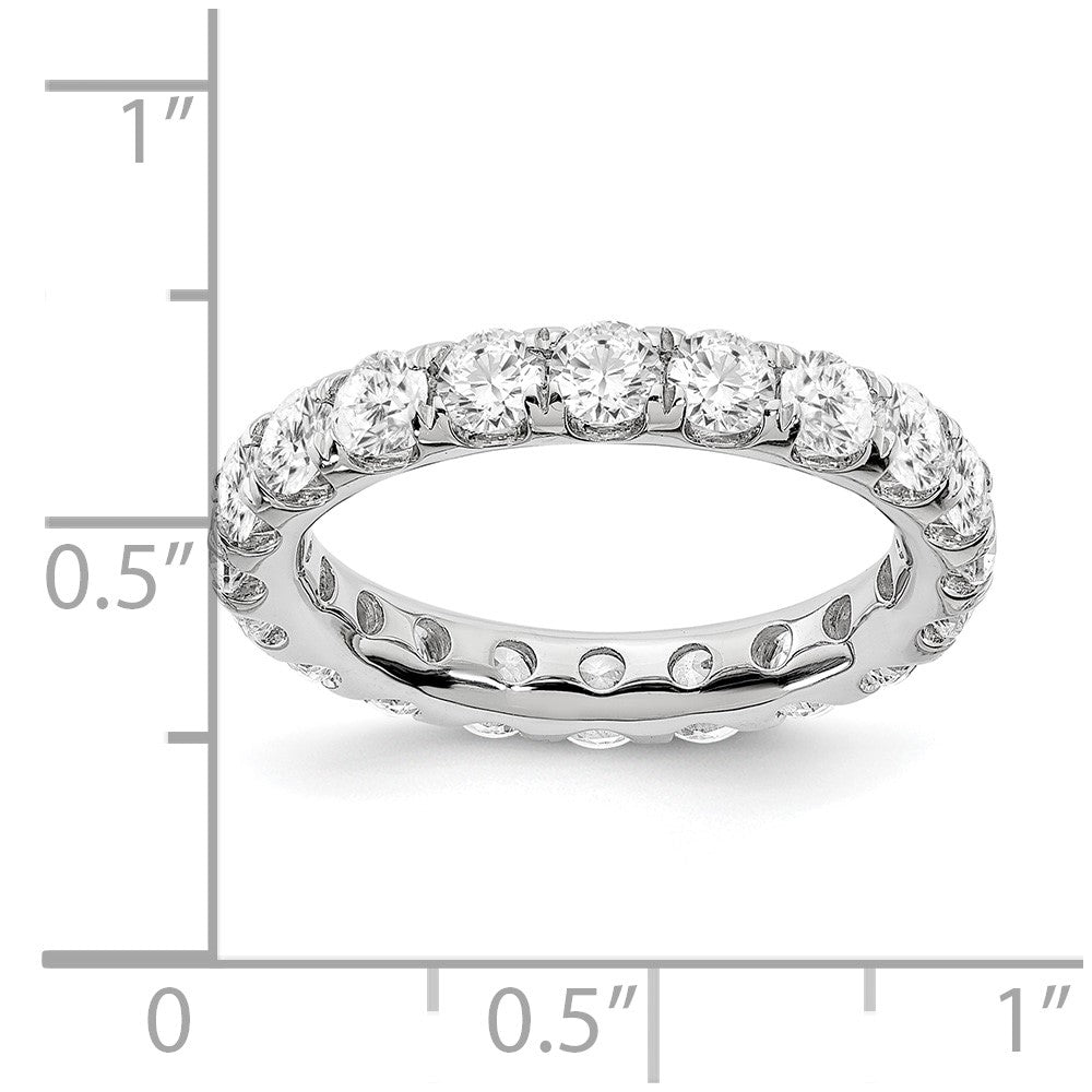 Massiver echter Eternity-Ehering aus 14K Weißgold, SI2-I1(H/I) UPRG