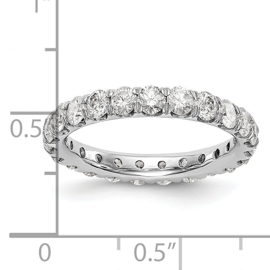 Massiv Echt 14K Weißgold Si2-i1(h/i) Uprg Memoire Ehering Ring