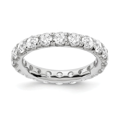 14K Weißgold 3 ct. Labor-gezüchteter Diamant VS/SI+ G+ Shared-Prong Memoire Ring