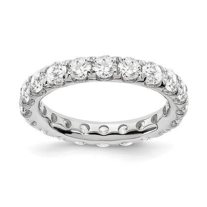 Massiver echter Eternity-Ehering aus 14K Weißgold, SI2-I1(H/I) UPRG