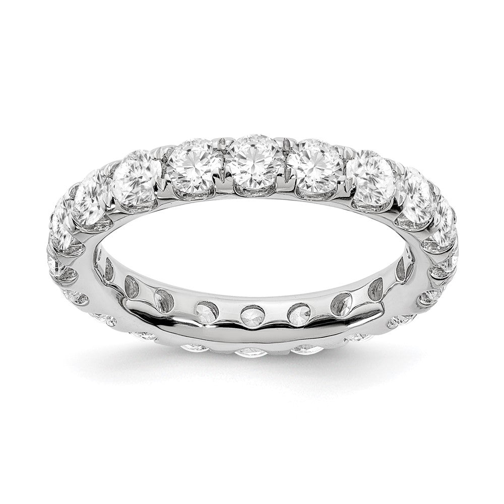 14K Weißgold 3 ct. Labor-gezüchteter Diamant VS/SI+ G+ Shared-Prong Memoire Ring