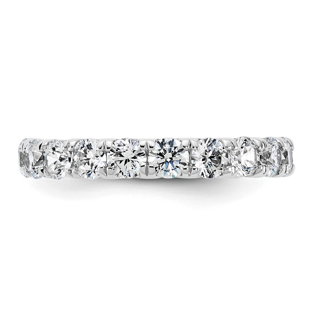 14K Weißgold Memoire-Ring mit 3 ct. laborgezüchteten Diamanten, VS/SI+ G+, Shared-Prong-Fassung