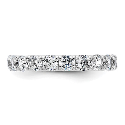 14K Weißgold Memoire-Ring mit 3 ct. laborgezüchteten Diamanten, VS/SI+ G+, Shared-Prong-Fassung