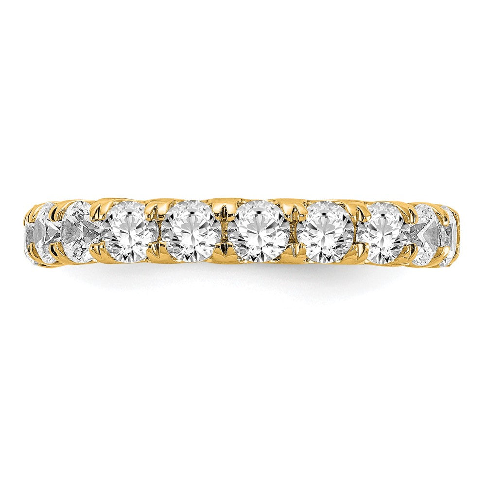 14K Gelbgold 3 ct. Labor-Diamant VS/SI+ G+ Memoire-Ring mit gemeinsamer Krappenfassung