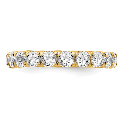14K Gelbgold Memoire-Ring mit 3 ct. Laborgezüchteten Diamanten VS/SI+ G+ in Shared-Prong-Fassung