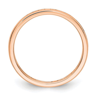 14K Roségold 0,5 ct. Labor Diamant VS/SI+ G+ Kanalfassung Memoire Ring