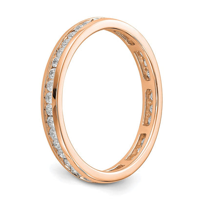 14K Roségold Memoire-Ring mit 0,5 ct. im Kanalfassung-Stil, laborgezüchteten Diamanten VS/SI+ G+