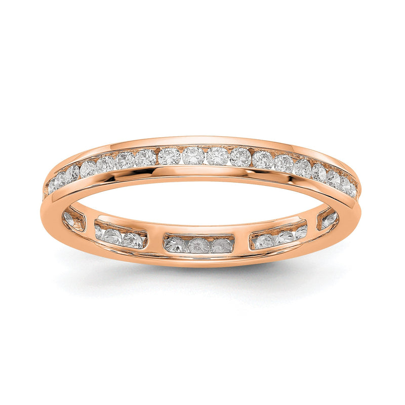 0,5 ct. Diamant-Memoire-Ring mit Kanalfassung aus 14K Roségold