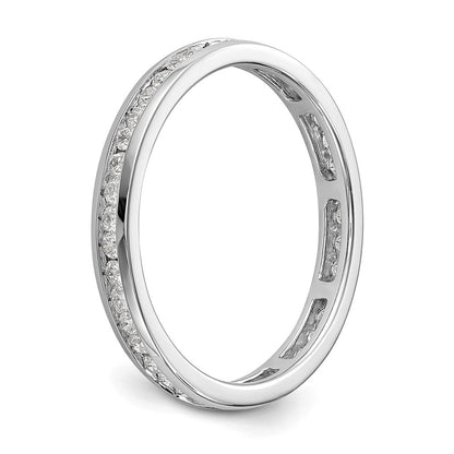 Natürlicher Diamant-Memoire-Ring aus 14K Weißgold mit 0,5 ct. Gesamtgewicht in Kanalfassung