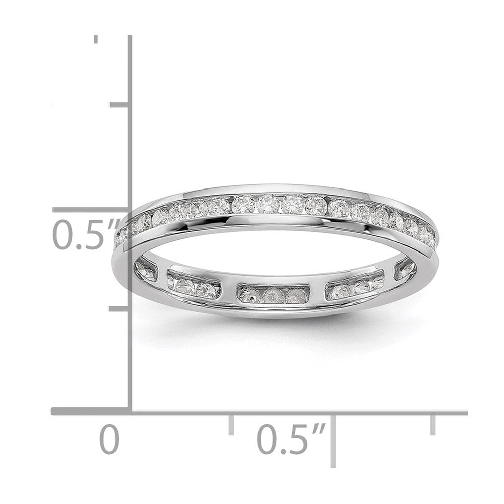 Natürlicher Diamant-Memoire-Ring aus 14K Weißgold mit 0,5 ct. Gesamtgewicht in Kanalfassung