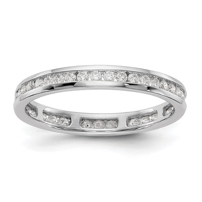 Natürlicher Diamant-Memoire-Ring aus 14K Weißgold mit 0,5 ct. Gesamtgewicht in Kanalfassung