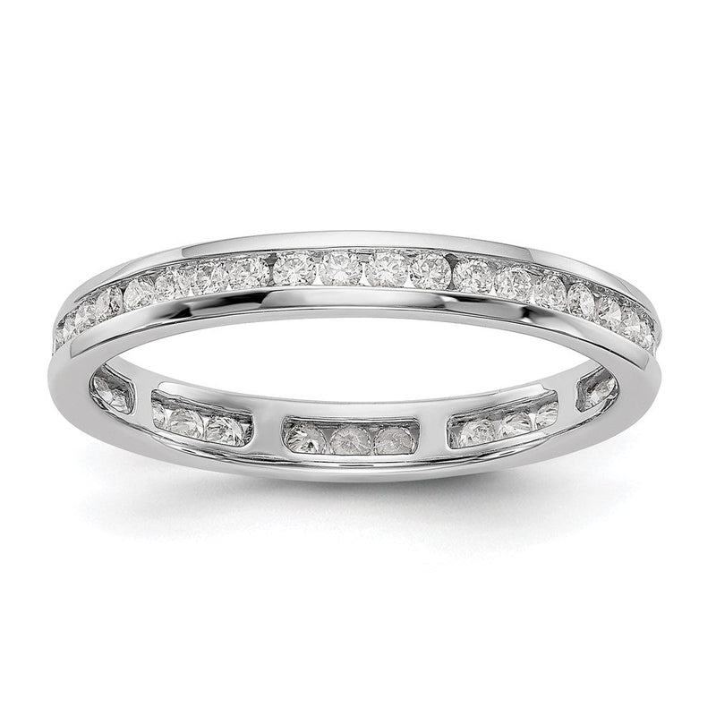 Natürlicher Diamant-Memoire-Ring aus 14K Weißgold mit 0,5 ct. Gesamtgewicht in Kanalfassung