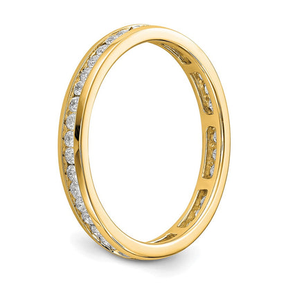 14K Gelbgold Memoire-Ring mit 0,5 ct. im Labor gezüchteten Diamanten, VS/SI+ G+, in Kanalfassung