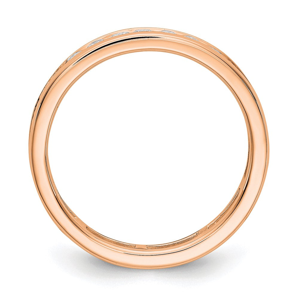 1 ct. Natürlicher Diamant Damen-Memoire-Ring in 14K Roségold