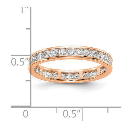 1 ct. Natürlicher Diamant Damen-Memoire-Ring in 14K Roségold
