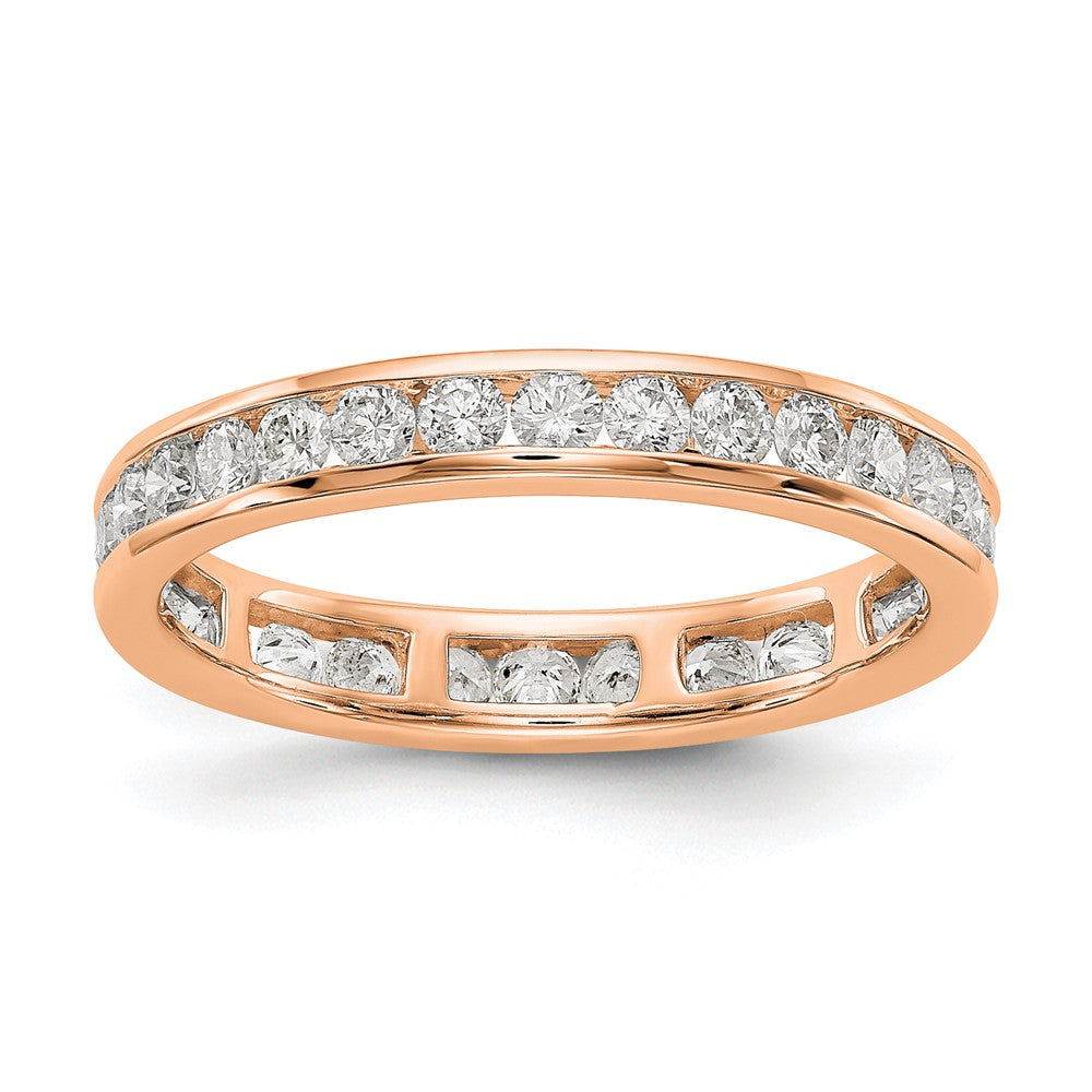 1 ct. Natürlicher Diamant Damen-Memoire-Ring in 14K Roségold