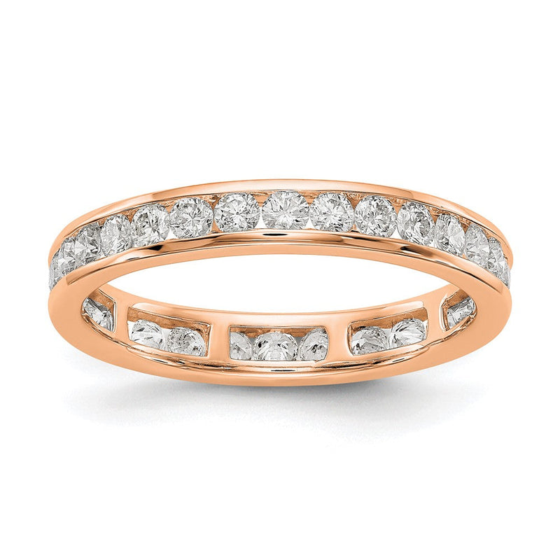 1 ct. Natürlicher Diamant Memoire-Ring in 14K Roségold