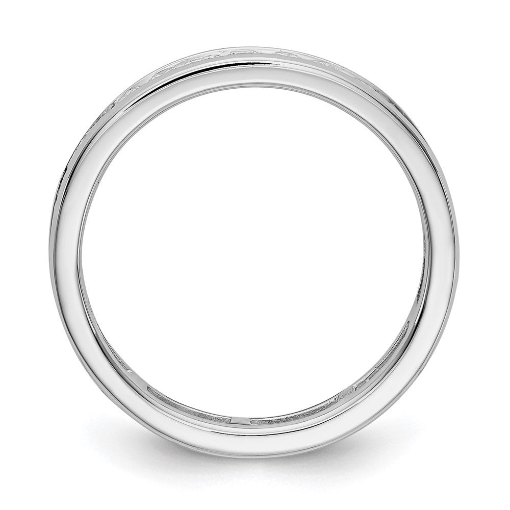 1 ct. natürlicher Diamant Memoire-Ring für Damen aus 14K Weißgold