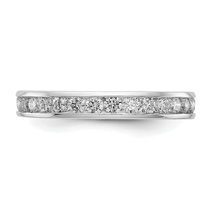 14K Weißgold 1 ct. Labor-gezüchteter Diamant VS/SI+ G+ Memoire-Ring mit Kanalfassung