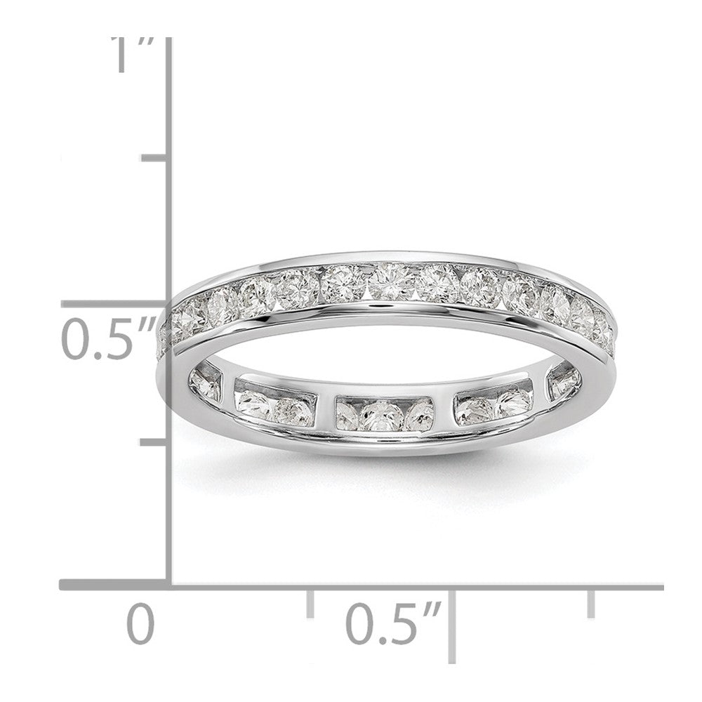 1 ct. natürlicher Diamant Memoire-Ring für Damen aus 14K Weißgold