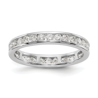 14K Weißgold 1 ct. Labor-gezüchteter Diamant VS/SI+ G+ Memoire-Ring mit Kanalfassung