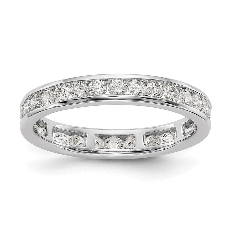 1 ct. natürlicher Diamant Damen Memoire-Ring aus 14 Karat Weißgold