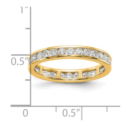 1 ct. Natürlicher Diamant Damen-Memoire-Ring aus 14K Gelbgold