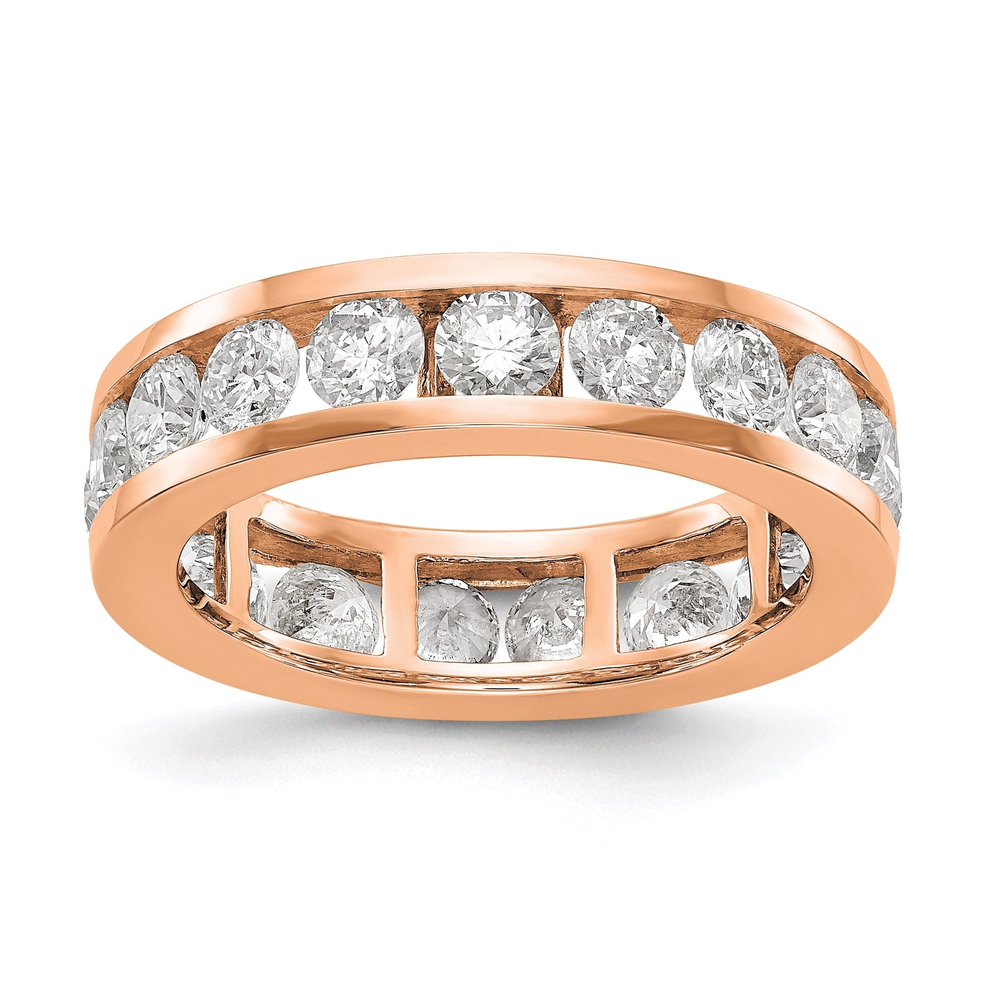 3 ct. Natürlicher Diamant-Memoire-Ring für Damen in 14K Roségold