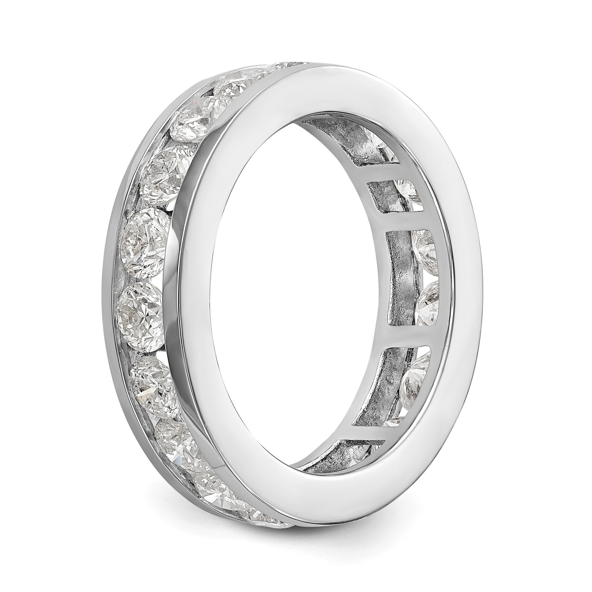 3 ct. Memoire-Ring mit natürlichen Diamanten aus 14K Weißgold für Damen