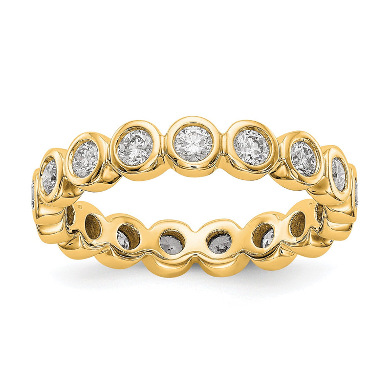 1 Ct. Zargenfassung Set Diamant Memoire Ehering Ring in 14K Gelbgold