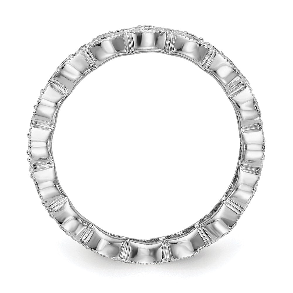 14K Weißgold 0,5 ct. Labor-gezüchteter Diamant VS/SI+ G+ Dreireihiger Marquise-Memoire-Ring