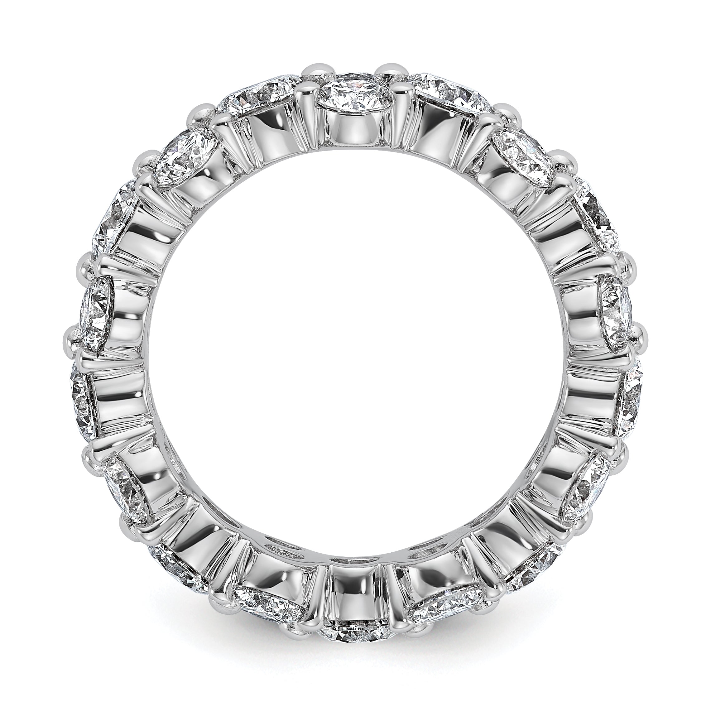 14K Weißgold True Origin Im Labor Gezüchtet Diamant Vs Def 3 1/5 Karat Größe 4 Memoire Ring
