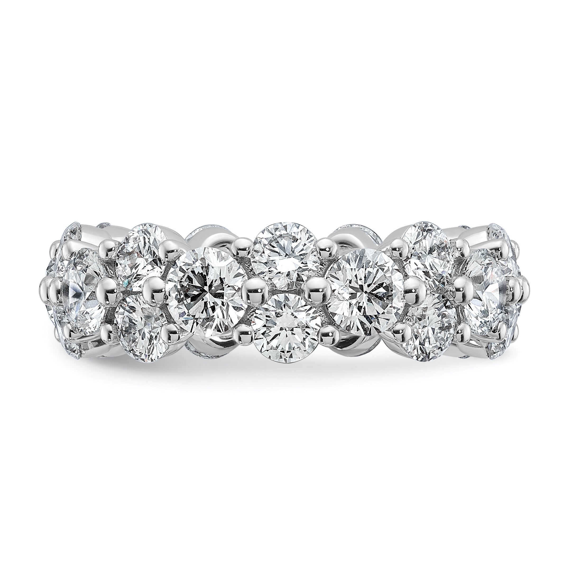 14K Weißgold True Origin Im Labor Gezüchtet Diamant Vs Def 3 1/5 Karat Größe 4 Memoire Ring