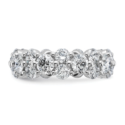 14K Weißgold True Origin Im Labor Gezüchtet Diamant Vs Def 3 1/5 Karat Größe 4 Memoire Ring